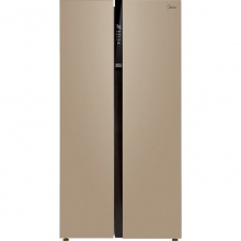 美的（Midea）521升 风冷无霜 纤薄机身对开门冰箱 时尚外观 节能静音 阳光米 BCD-521WKM(E)