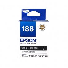 爱普生（EPSON）T1881 黑色墨盒 适用WF3641/WF7111/WF7621/WF7218/WF7728