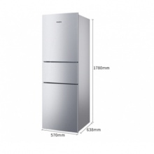 美菱（MELING） 221升三门冰箱家用 风冷无霜 电脑控温 中门宽幅变温 BCD-221WE3C