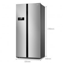 海信 (Hisense) 453升 对开门电冰箱 风冷无霜 纤薄机身大容量双开门 家用节能静音 BCD-453WFK1DQ