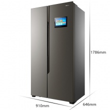 海信 (Hisense）532升对开门变频无霜冰箱 10.1英寸大屏智能爵士灰BCD-532WFK1DPUJ