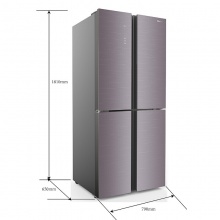 海信（Hisense)十字对开门冰箱双门431L矢量变频风冷无霜电冰箱多BCD-431WTDGVBP