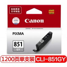 佳能(CANON) CLI-851GY 灰色 打印机墨盒 适用于MG7580/MG7180/MG6380/iP8780 可打印量1200页