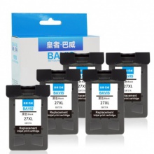 巴威27墨盒适合惠普HP3550 3650打印机3744 3745墨盒 27号/5支装