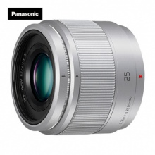 松下（Panasonic）25mm (35mm相机等效：50mm) F1.7 标准定焦镜头 银色(H-H025-S) 人像 街拍